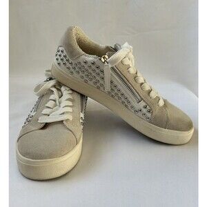 Steve Madden Parka Studded Zip Suede Leather Low Top Sneakers Size 9M
